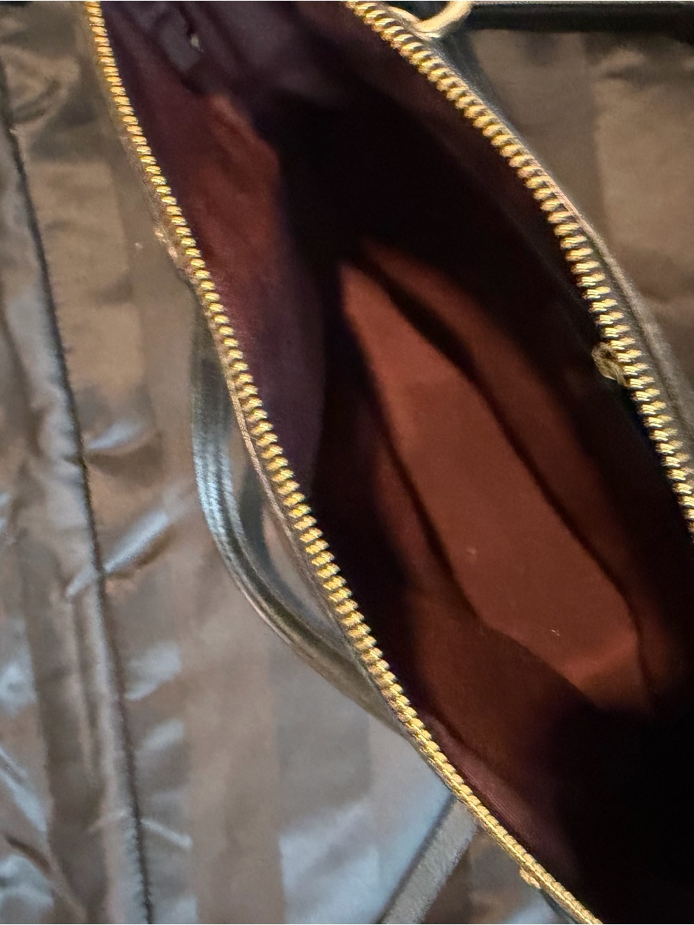 Coach Two-Tone Brown and Black Signature Satchel with Gold Hardware - Picture 3 of 11